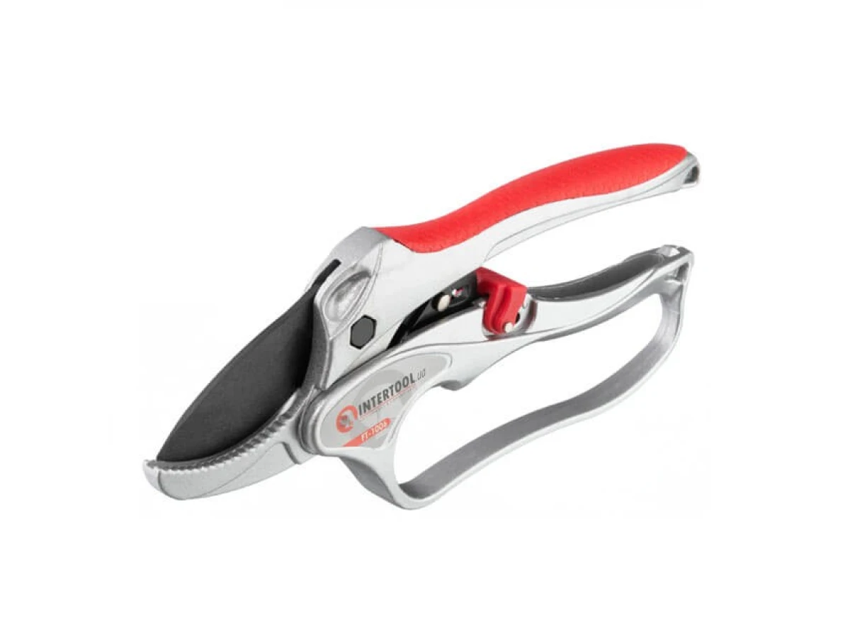 Секатор з храповим механізмом 180 мм INTERTOOL FT-1006 