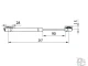 Амортизатор газовый для ДСП 40N открывание вверх 