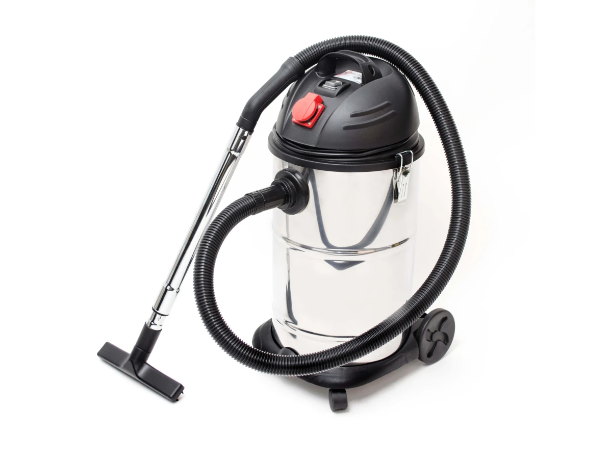 Пилосос промисловий 30 л, 1400 Вт, сухе, вологе прибирання, багаторазовий спонж-фільтр, фільтр-пакет INTERTOOL DT-1030 