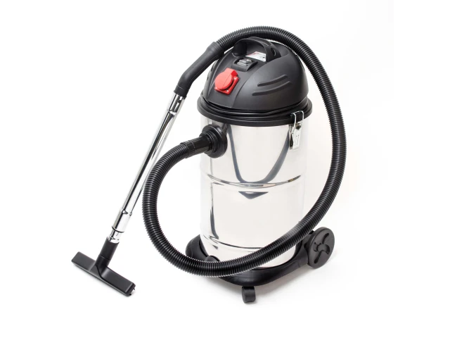 Пилосос промисловий 30 л, 1400 Вт, сухе, вологе прибирання, багаторазовий спонж-фільтр, фільтр-пакет INTERTOOL DT-1030 