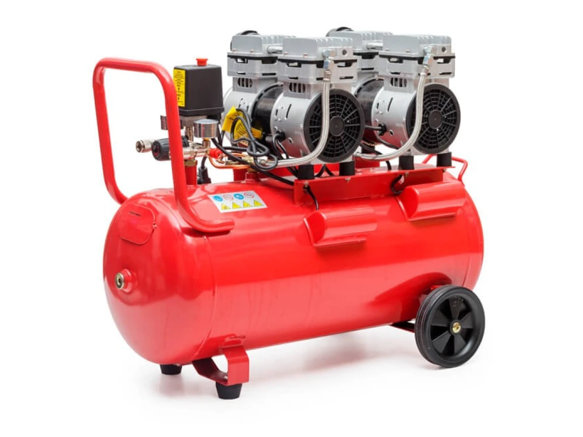 Компресор 50 л, 2x0.75, 220 В, 8aтм, 270 л/хвил, малошумний, безмасляний, 4 циліндри INTERTOOL PT-0023 