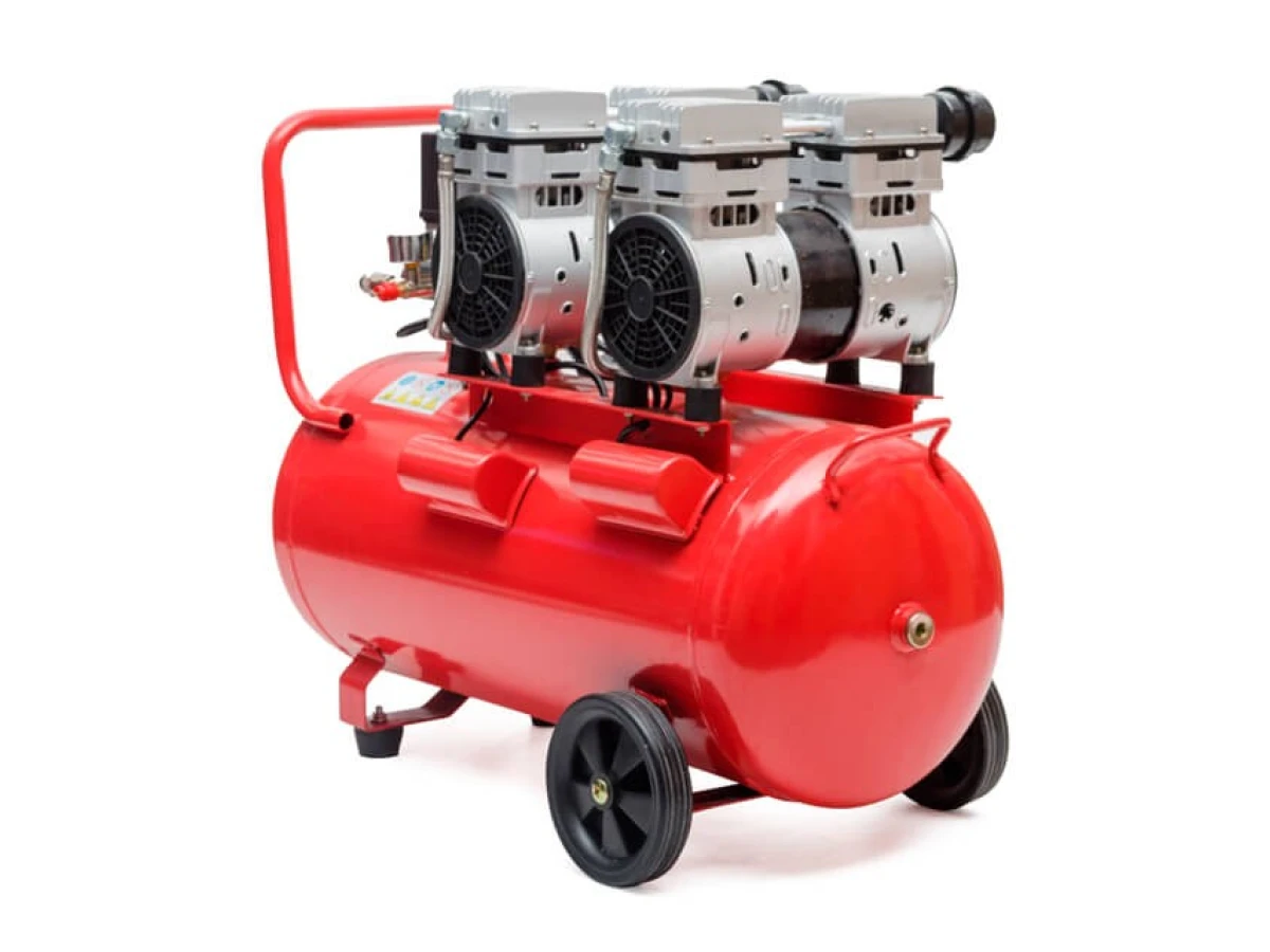 Компресор 50 л, 2x0.75, 220 В, 8aтм, 270 л/хвил, малошумний, безмасляний, 4 циліндри INTERTOOL PT-0023 