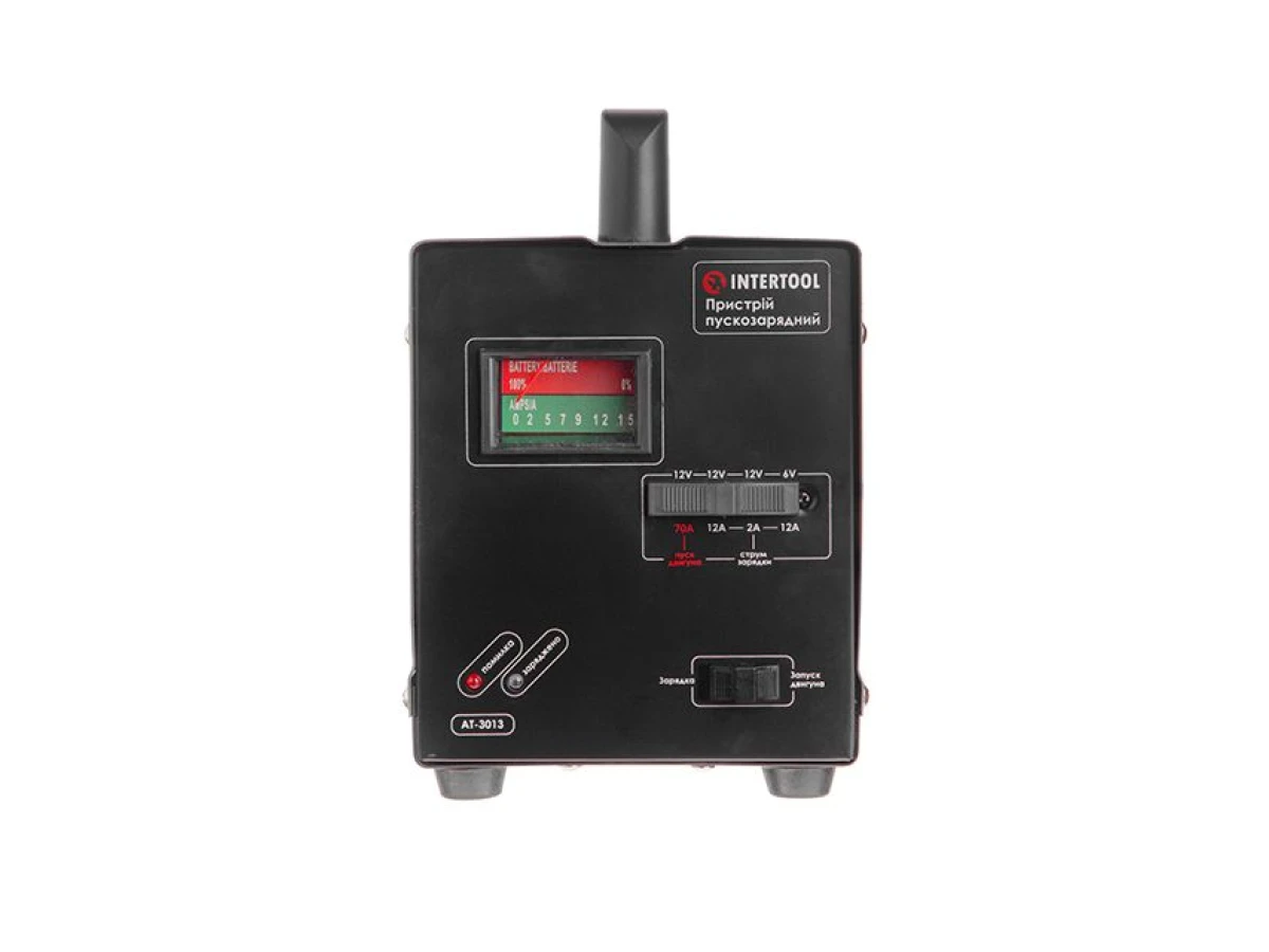 Пускозарядное устройство 6 В - 12 В, 220 В, 70 А INTERTOOL AT-3013 