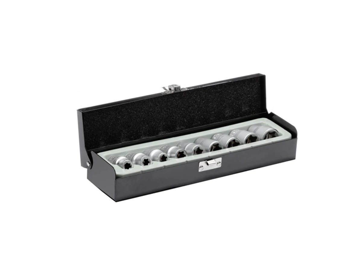 Набір голівок TORX 9 шт, E10-E24, 1/2" INTERTOOL ET-6014 