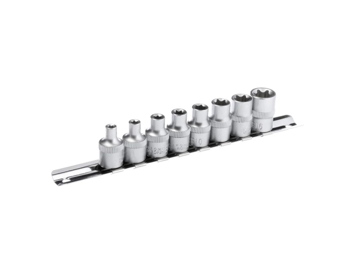 Набір головок TORX 8 шт, E5-E16, 3/8" INTERTOOL ET-6015 