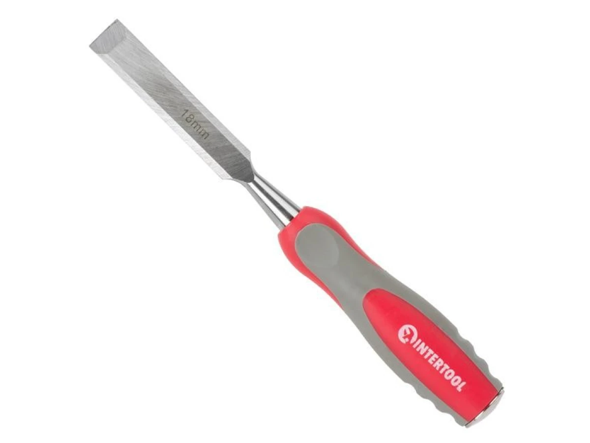 Стамеска 18 мм, Cr-V, двухкомпонентная рукоятка INTERTOOL HT-3518 