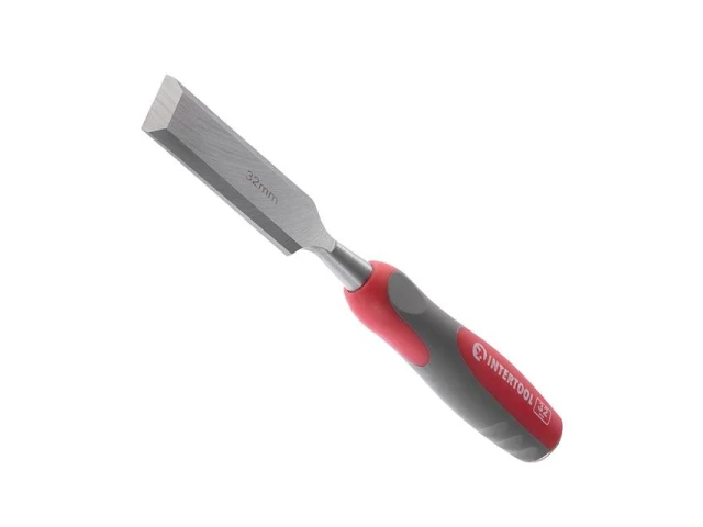 Стамеска 32 мм, Cr-V, двокомпонентна рукоятка INTERTOOL HT-3532 