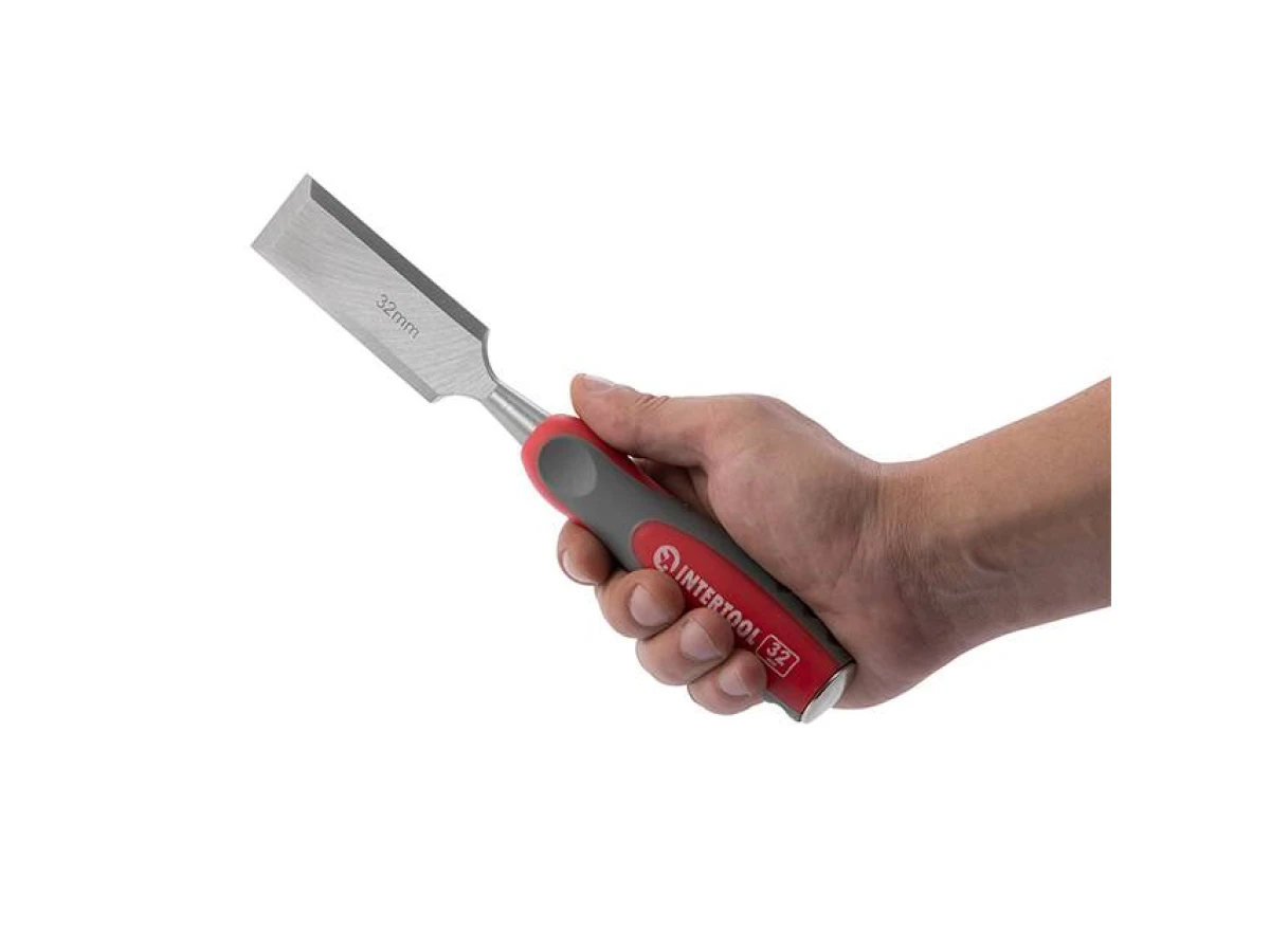 Стамеска 32 мм, Cr-V, двокомпонентна рукоятка INTERTOOL HT-3532 