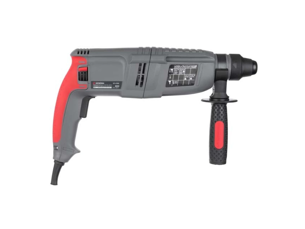 Перфоратор 850 Вт, 3.2 Дж, 0-900 об/хв., 0-4400 уд/хв., 3 режими, SDS plus INTERTOOL DT-0180 