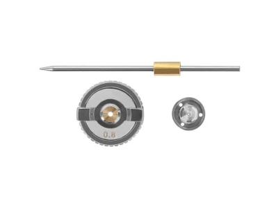 Комплект форсунки 0.8 мм для фарбопультів HVLP mini (форсунка, повітряна головка, голка) INTERTOOL PT-2002