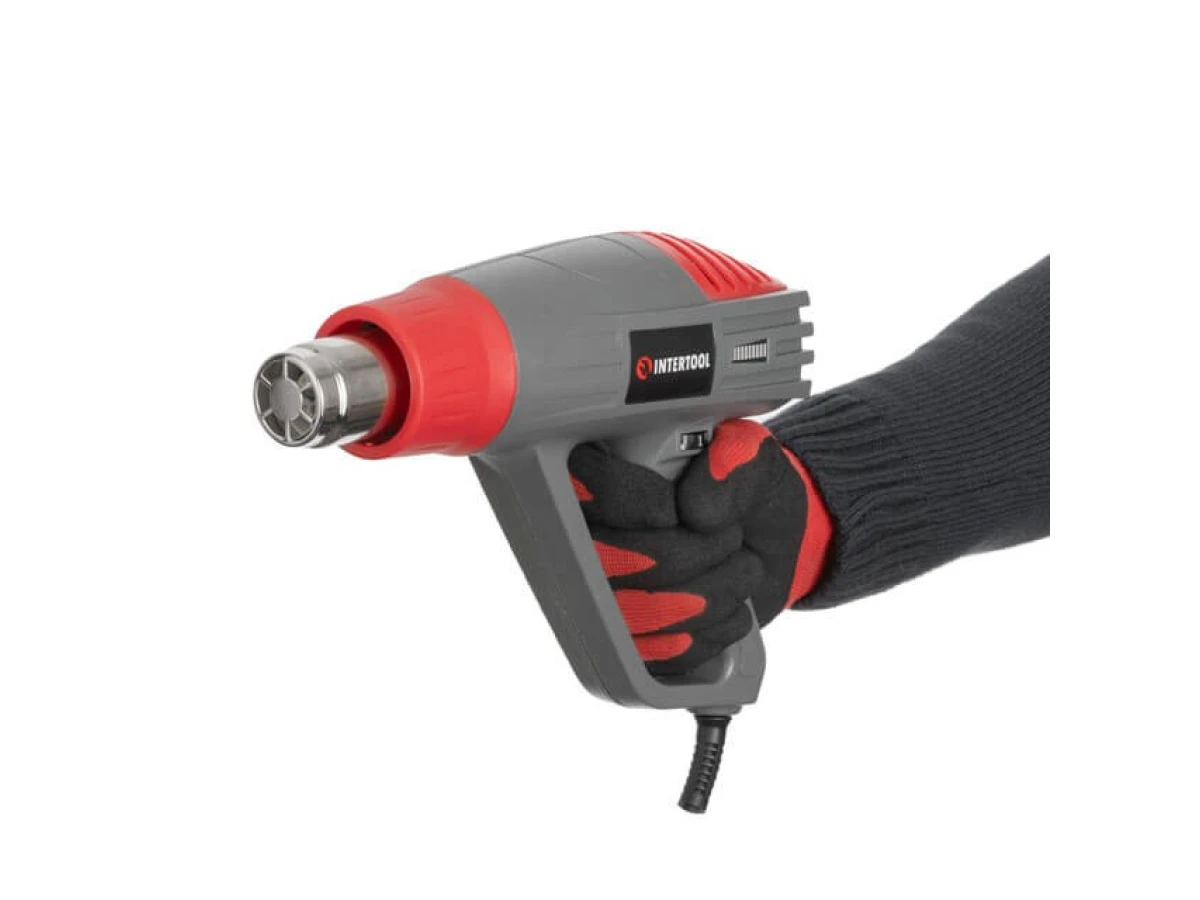 Фен технический 2000 Вт, 3 режима, 60-600 °C, 300-500 л/мин INTERTOOL DT-2420 