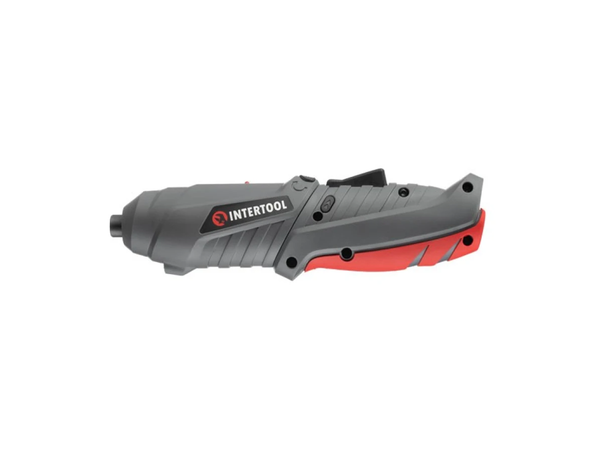 Отвертка аккумуляторная 3.6V, NiCd, поворотная рукоятка, кейс+насадки INTERTOOL DT-0302 