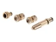 Комплект насадка латунная для полива 1/2", коннектор с аквастопом 1/2", коннектор 1/2", адаптер 1/2"и 3/4" STORM INTERTOOL GE-1426 