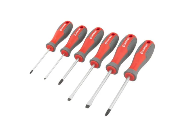 Набір викруток 6 од (LS3.0 * 75мм, SL5.0 * 100мм, SL6.0 * 100мм, PH0 * 75мм, PH1 * 75мм, PH2 * 100мм) INTERTOOL VT-3346 