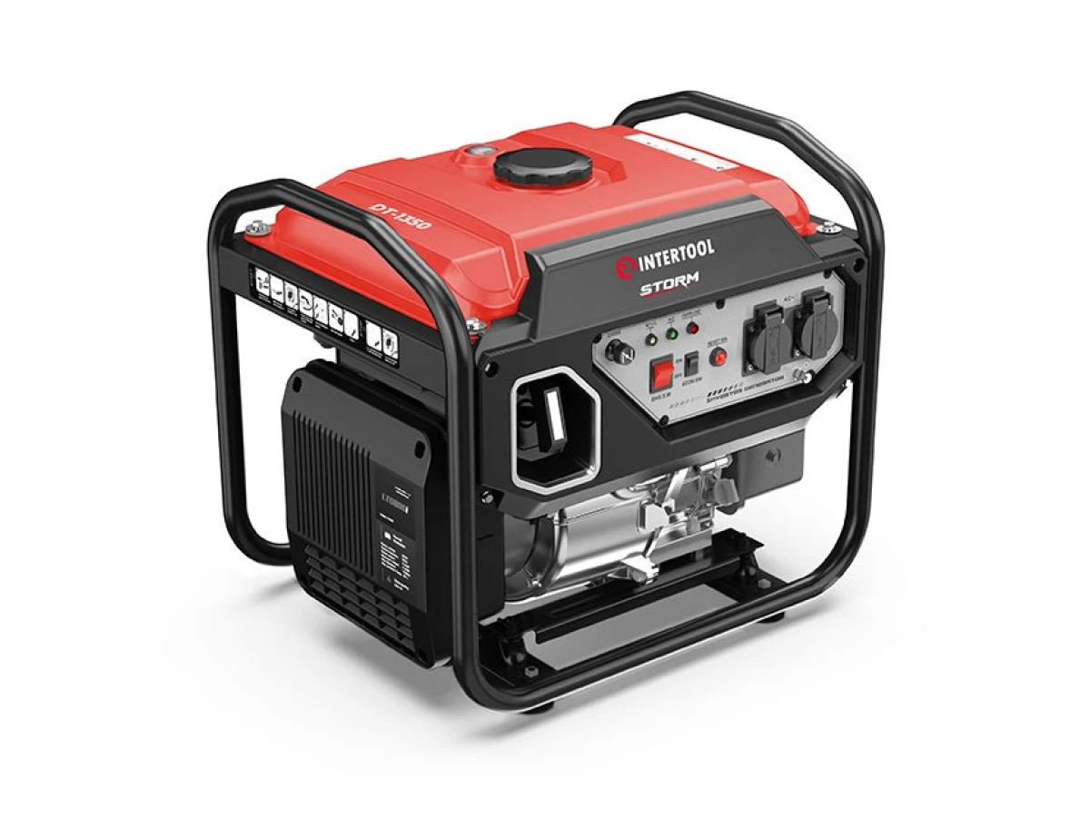 Генератор бензиновый инверторный 4.5/5 кВт, 220 В, 12 л, электро+ручной старт, медная обмотка, STORM INTERTOOL DT-1350 