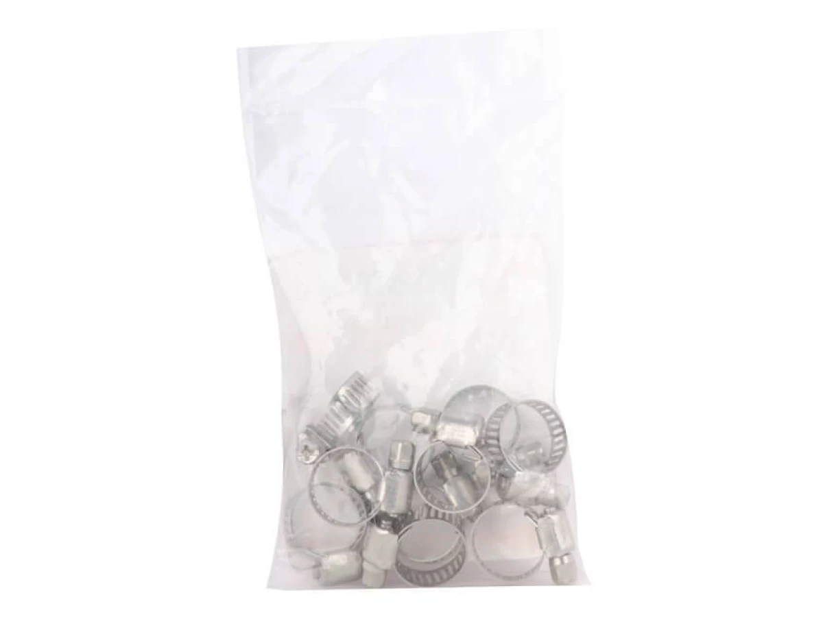 Хомут нержавіюча сталь 8 мм, D - 6-16 мм INTERTOOL TC-1006 