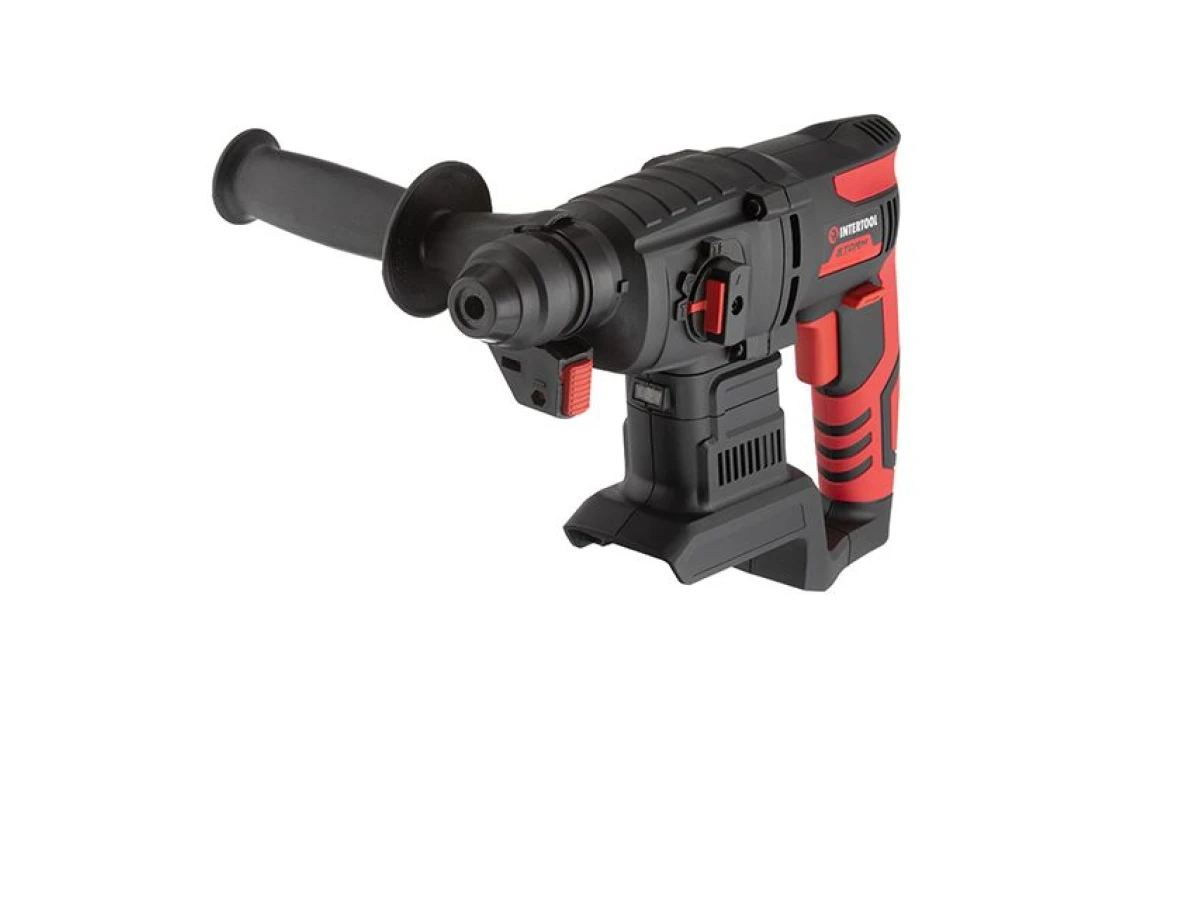 Перфоратор аккумуляторный с бесщеточным двигателем 20 В, 2 Дж, 0-1250 об/мин, 0-4800 уд/мин, SDS plus, без ЗУ и АКБ, кейс INTERTOOL WT-9370 