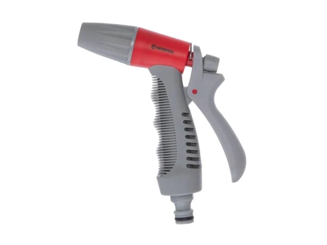 Пистолет-распылитель для полива с плавной регулировкой потока воды. ABS, PP, TPR, BRASS INTERTOOL GE-0015 