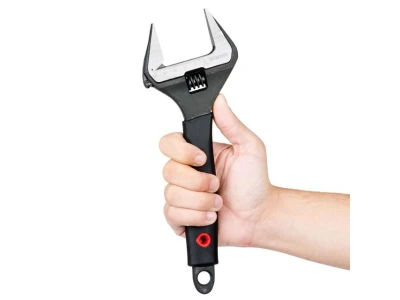 Ключ разводной 250 мм, обрезиненная рукоятка, развод губок 50 мм, CrV INTERTOOL XT-0050