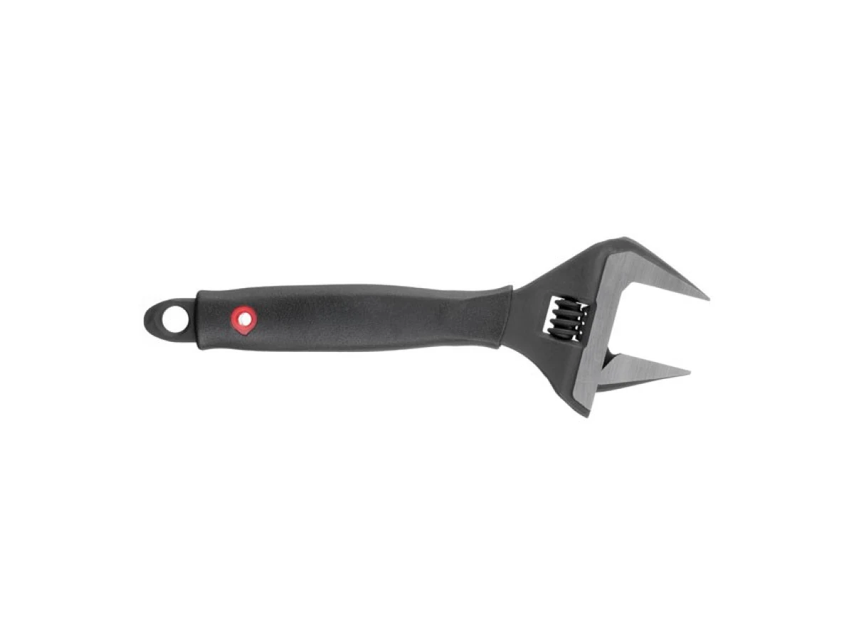 Ключ розвідний 200 мм, прогумована рукоятка, розходження губок 38 мм, CrV INTERTOOL XT-0045 