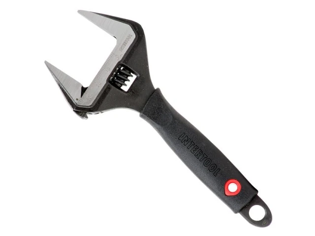 Ключ разводной 150 мм, обрезиненная рукоятка, развод губок 34 мм, CrV INTERTOOL XT-0040 