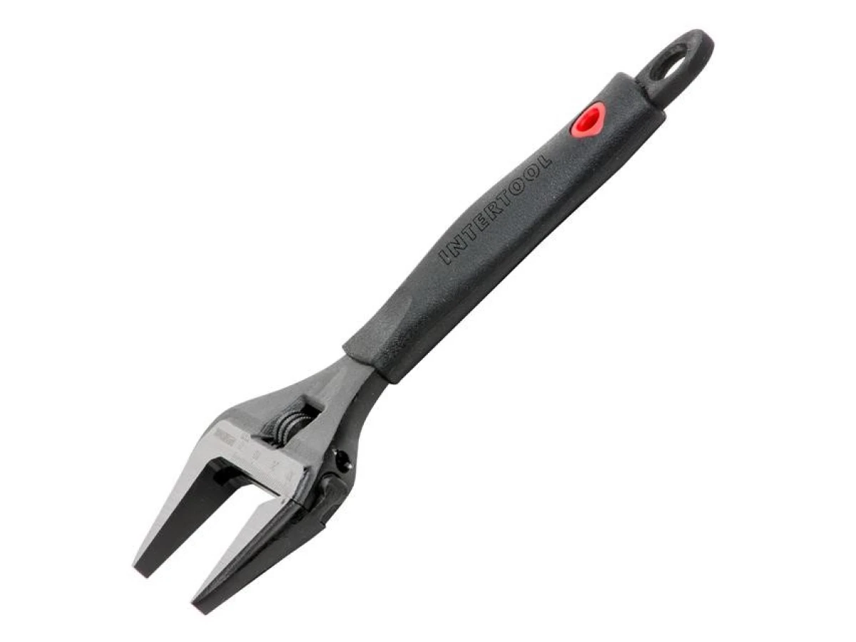 Ключ разводной 150 мм, обрезиненная рукоятка, развод губок 34 мм, CrV INTERTOOL XT-0040 