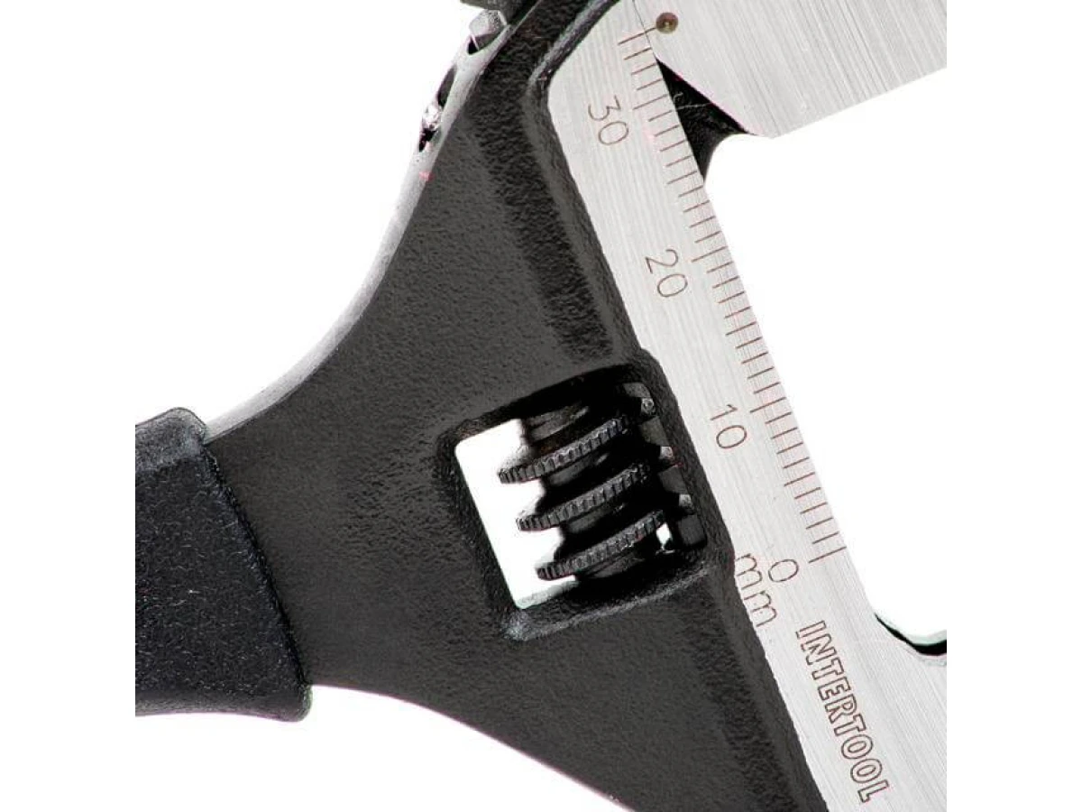 Ключ разводной 150 мм, обрезиненная рукоятка, развод губок 34 мм, CrV INTERTOOL XT-0040 