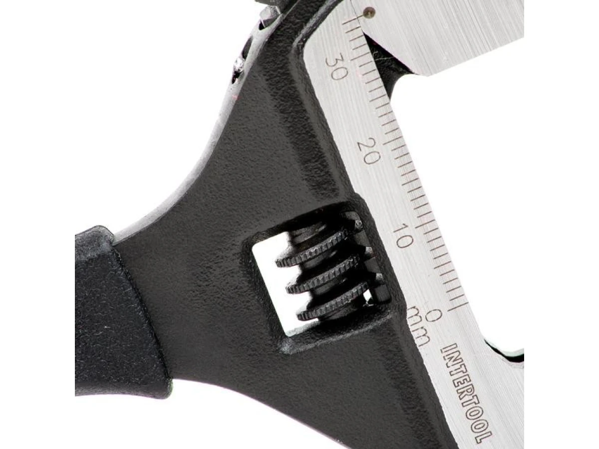 Ключ разводной 150 мм, обрезиненная рукоятка, развод губок 34 мм, CrV INTERTOOL XT-0040 