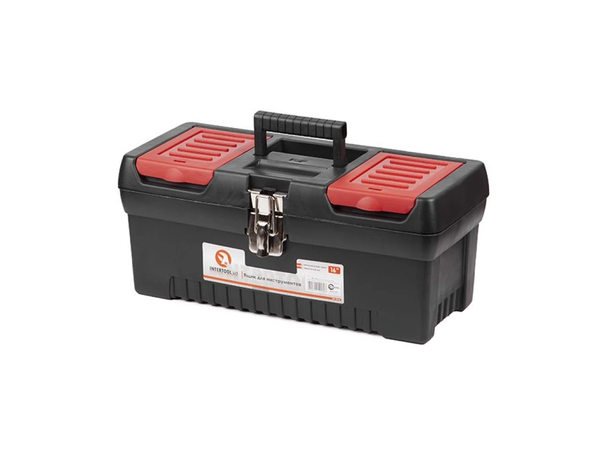Ящик для інструментів з металевими замками 16", 396*216*164 мм INTERTOOL BX-1016 