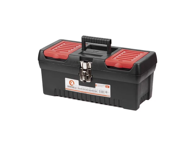 Ящик для інструментів з металевими замками 16", 396*216*164 мм INTERTOOL BX-1016 