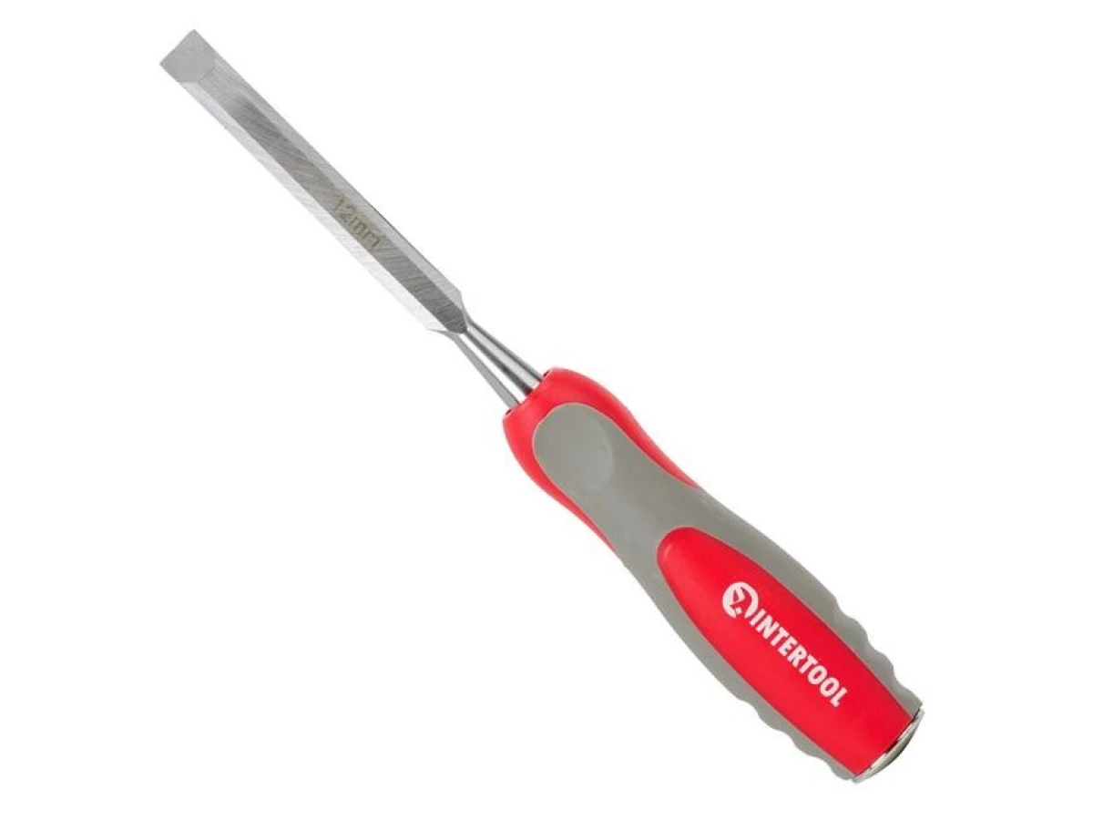 Стамеска 12 мм, Сr-V, двокомпонентна рукоятка INTERTOOL HT-3512 