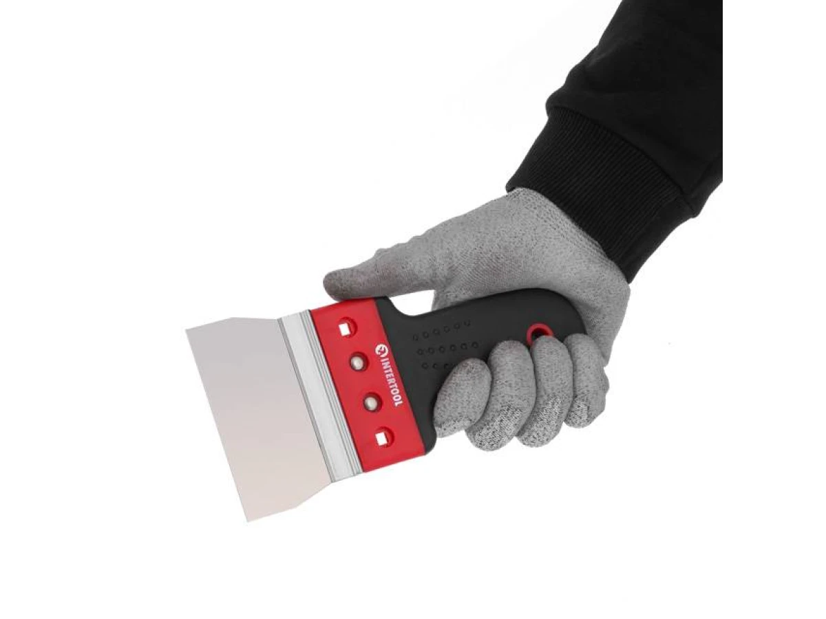 Шпатель из нержавеющей стали 100мм Проф INTERTOOL KT-2670 