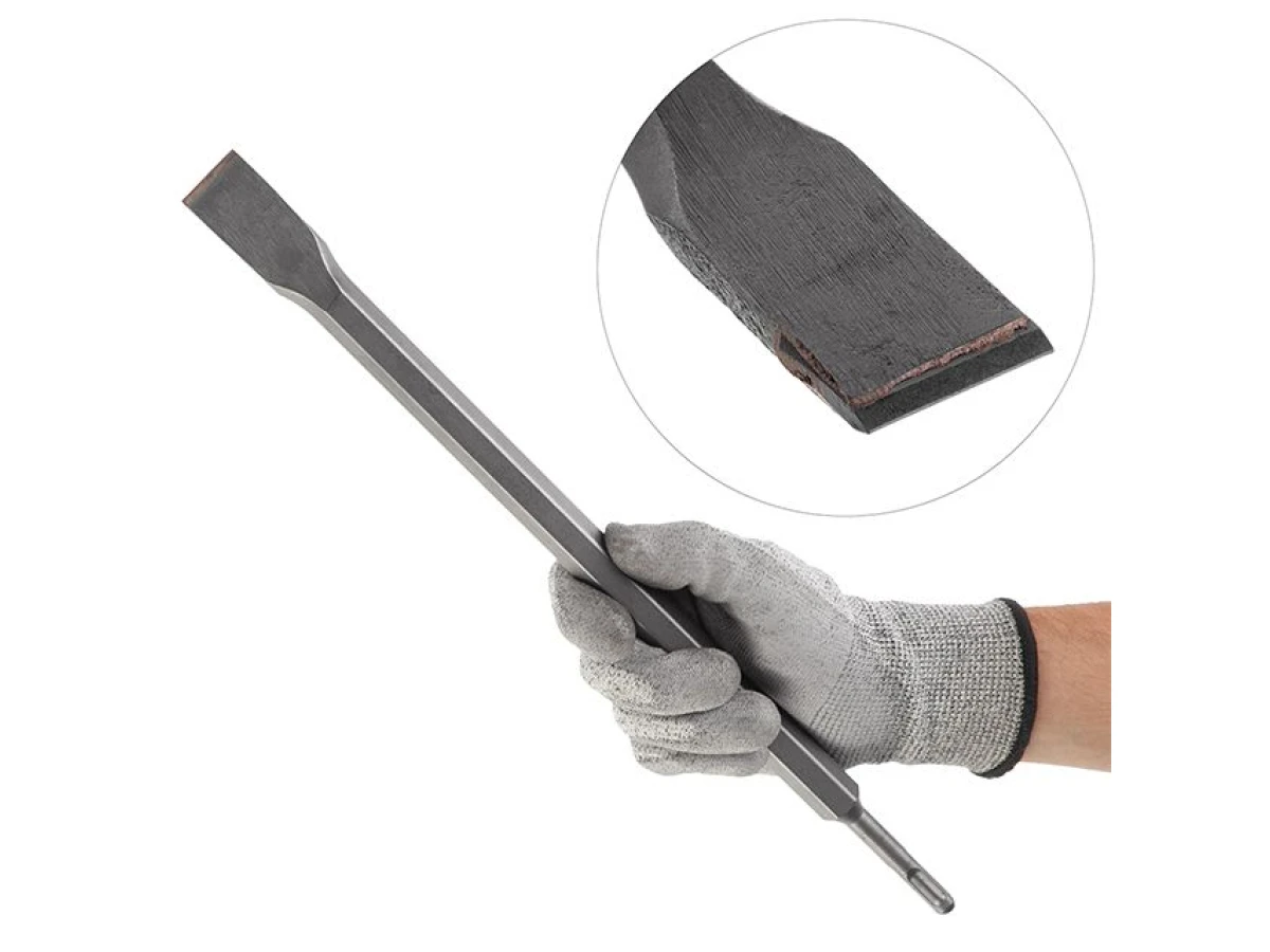 Зубило по каменю SDS PLUS 25мм 400 x 17мм з побєдитовою напайкою INTERTOOL SD-0451 