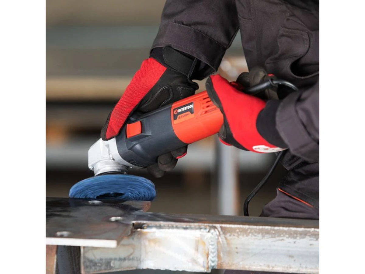 Диск зачистний із спіненого абразиву блакитний 125*22,2*13 мм, P46, T27 INTERTOOL BT-0604 