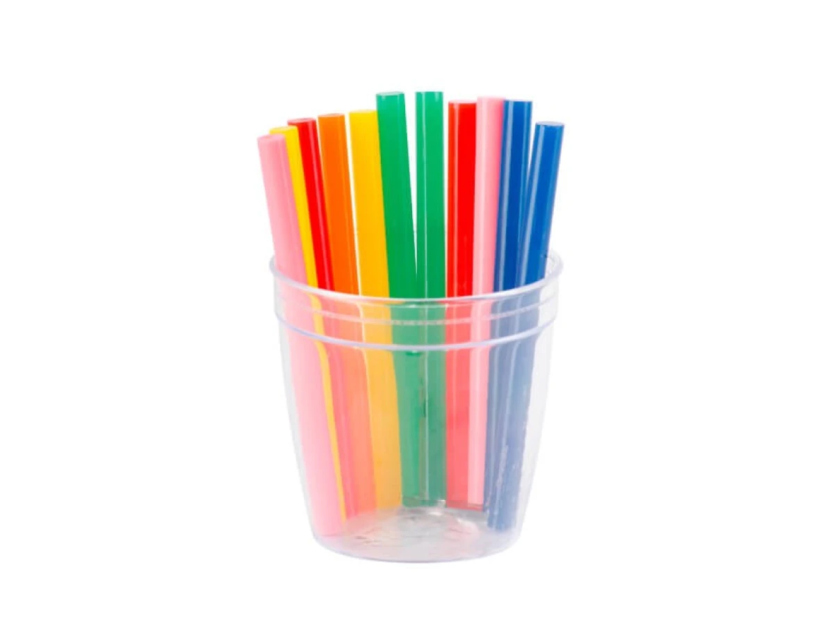 Комплект стрижнів клейових кольорових 7,4 мм * 100 мм, 12 шт INTERTOOL RT-1031 