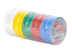 Стрічка ізоляційна, 17 мм * 25 м * 0,15 мм, кольорова (уп. 10 шт) INTERTOOL IT-0029 