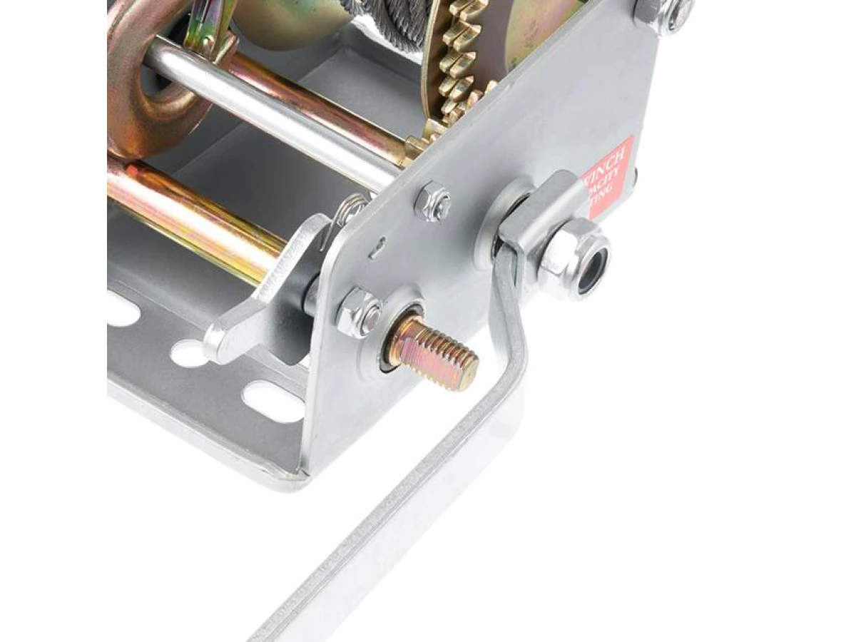 Лебедка рычажная барабанная, стальной трос, тяговое усилие 900 кг INTERTOOL GT1455 