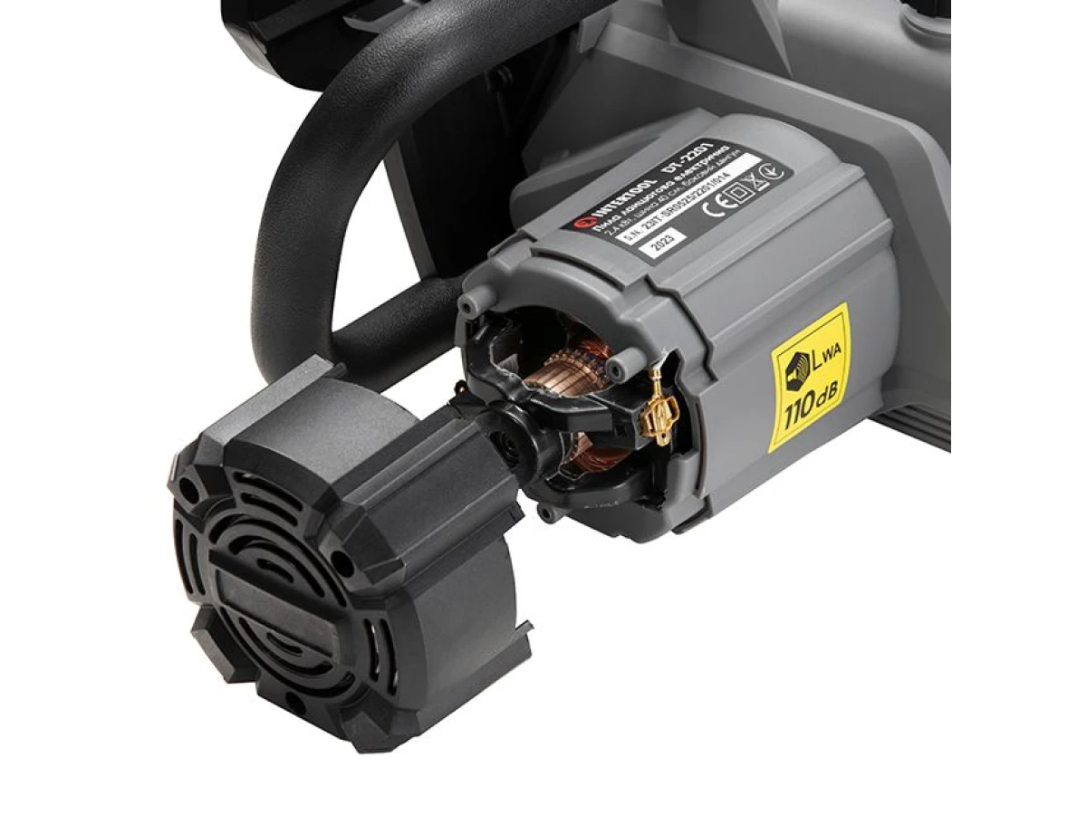 Пила цепная электрическая 2400 Вт, шина 40 см, боковой двигатель INTERTOOL DT-2201 