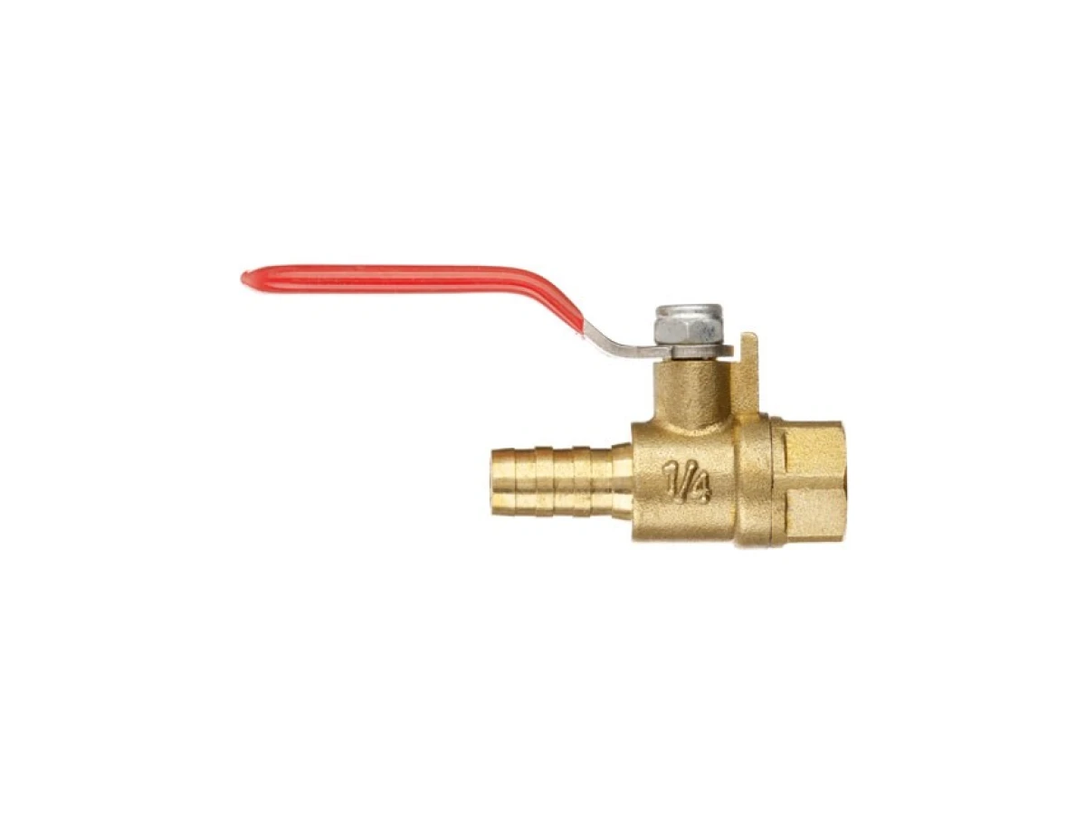 Кран шаровий повітряний, латунь, внутрішня різьба 1/4 " на шланг 10мм, STORM INTERTOOL PT-1889 