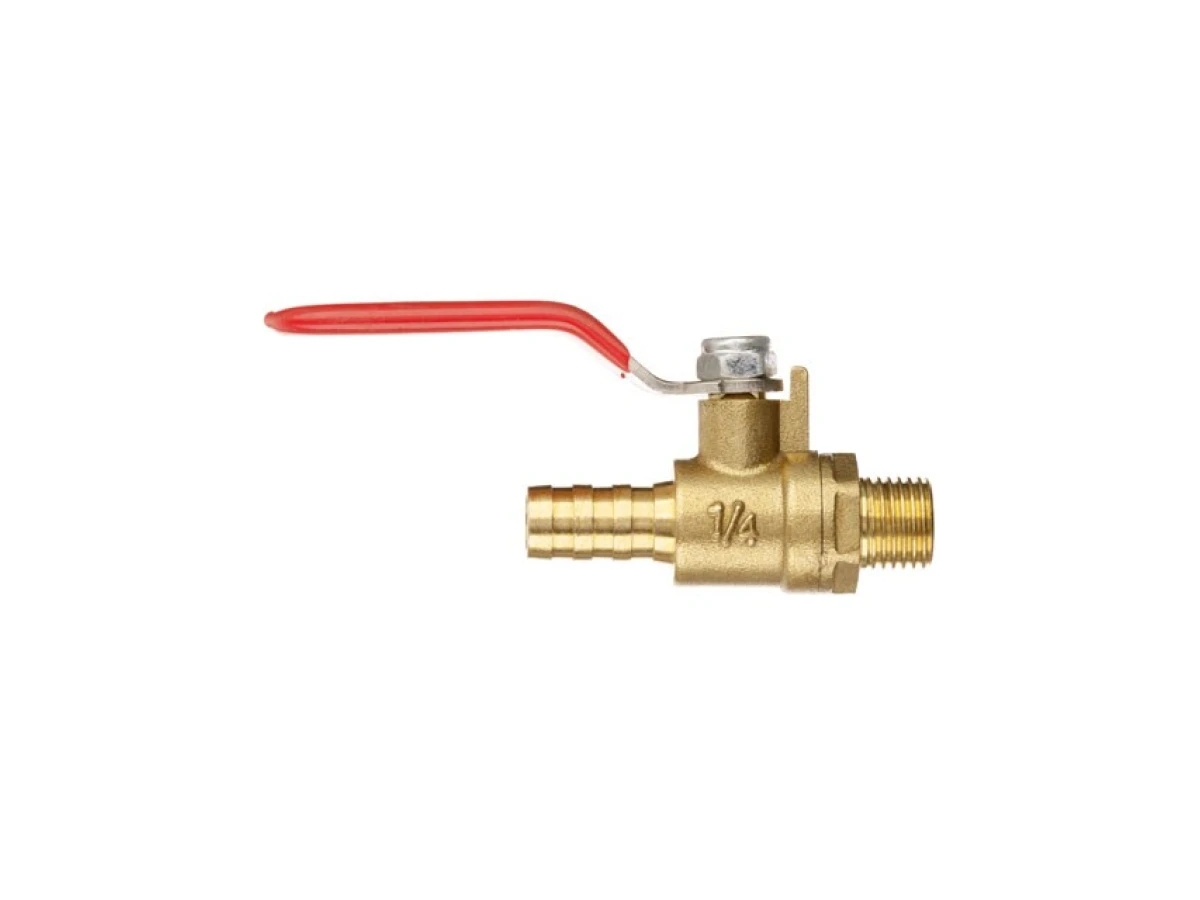 Кран шаровий повітряний, латунь, зовнішня різьба 1/4 "на шланг 10мм, STORM INTERTOOL PT-1890 