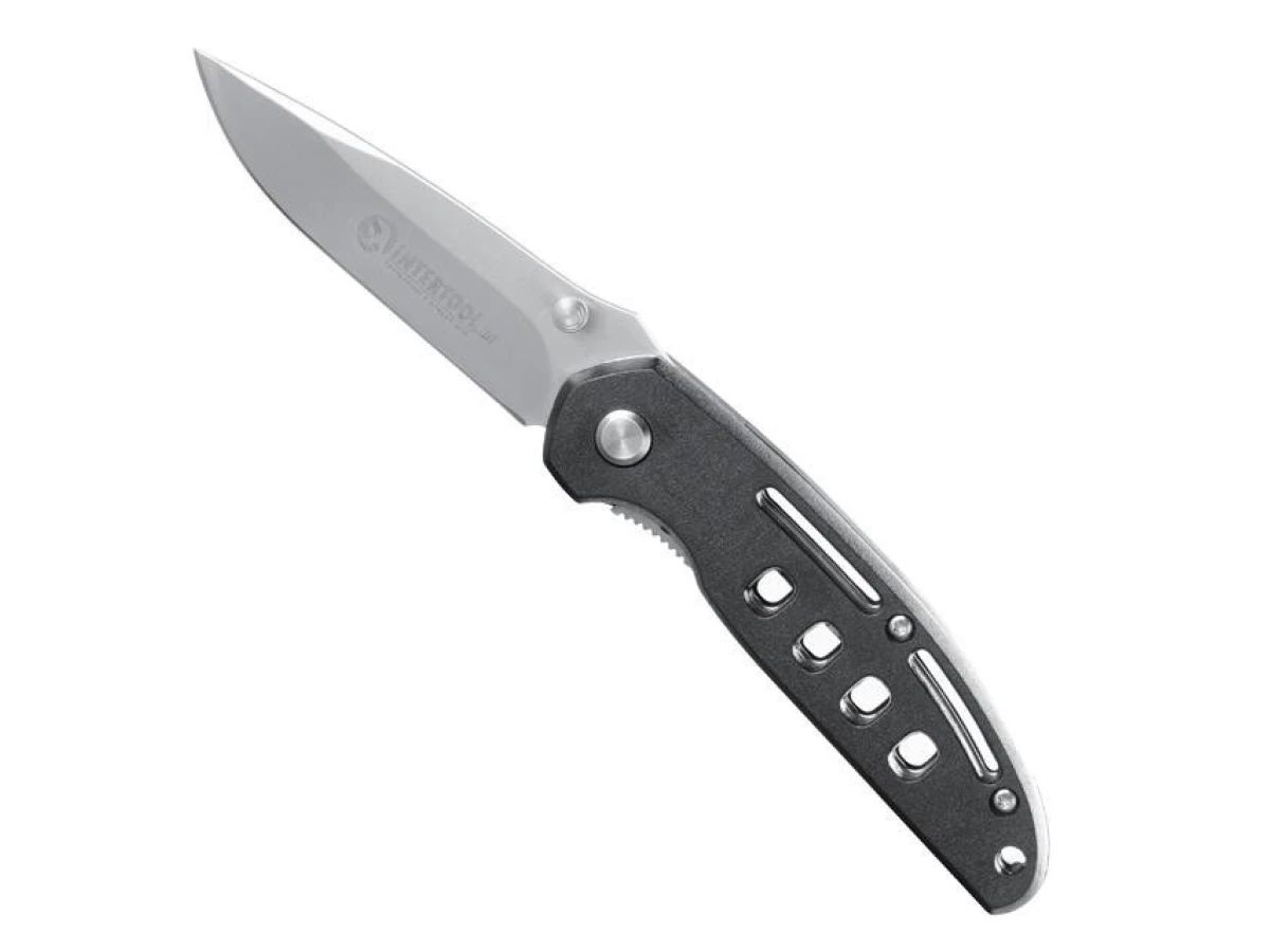 Ніж складаний 164 мм, ручка з пластиковими вставками INTERTOOL HT-0593 