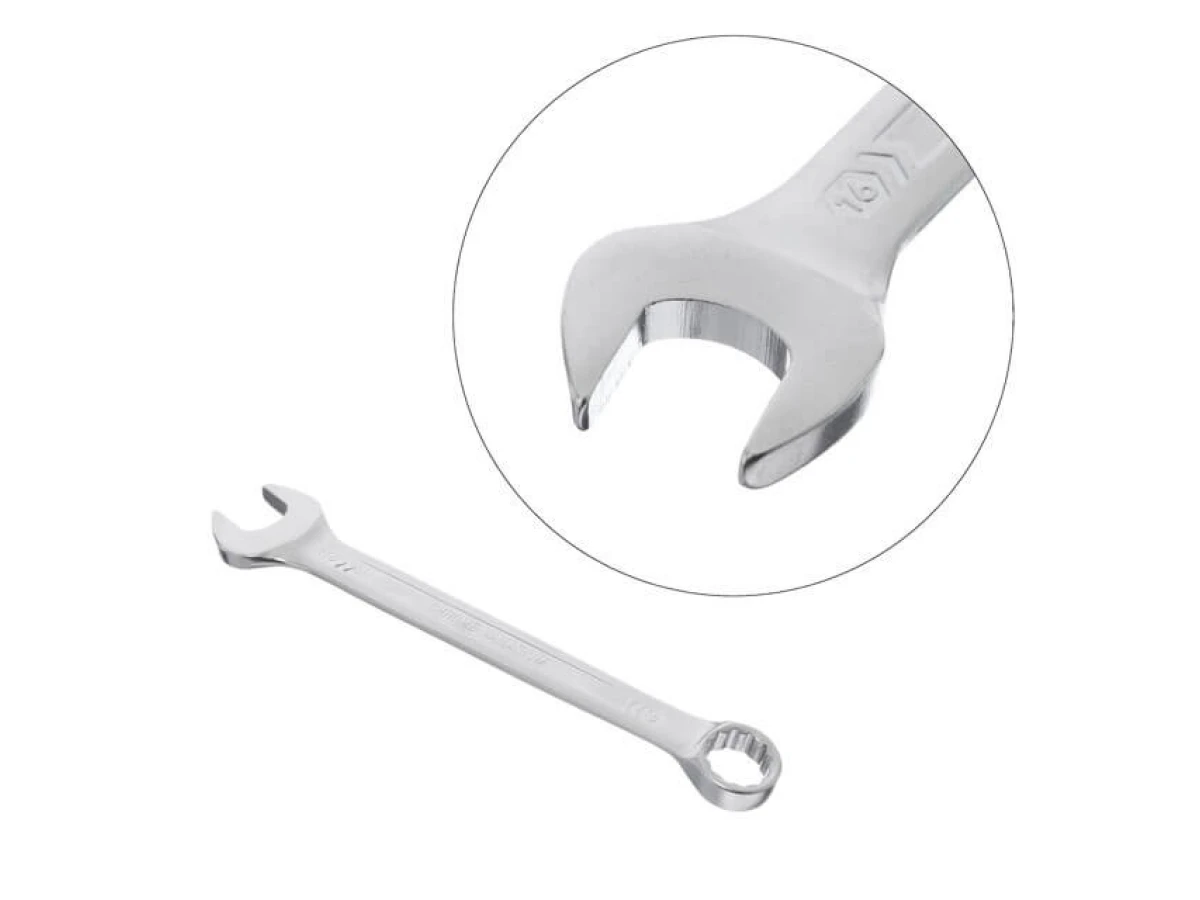 Ключ комбінований 16 мм, CrV, покриття Сатин-хром PROF DIN3113 INTERTOOL XT-1016 