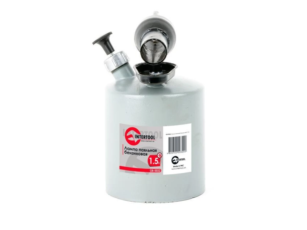 Лампа паяльная бензиновая 1.5 л INTERTOOL GB-0032 