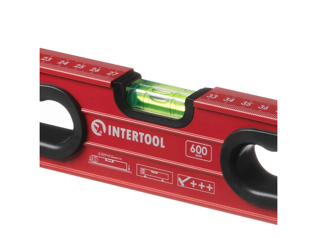 Рівень з поворотною капсулою 600 мм, 3 капсули INTERTOOL MT-1266 