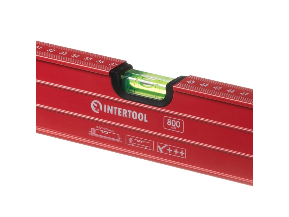 Рівень з поворотною капсулою 800 мм, 3 капсули INTERTOOL MT-1268 