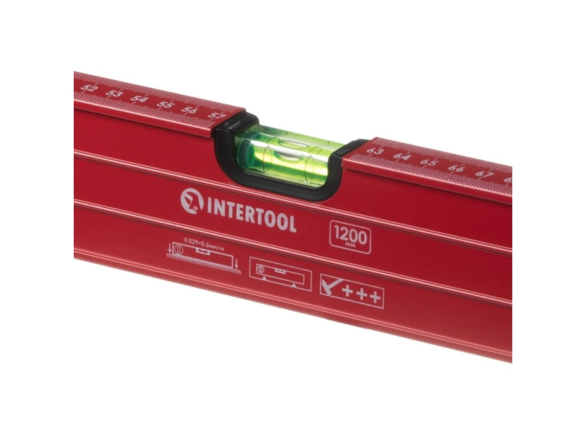 Рівень з поворотною капсулою 1200 мм, 3 капсули INTERTOOL MT-1272 