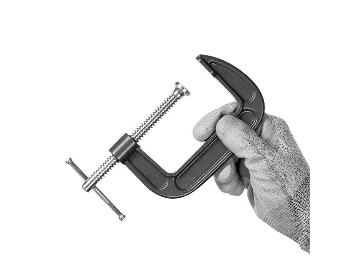 Струбцина тип "G" 3", довжина 75мм INTERTOOL HT-6015 