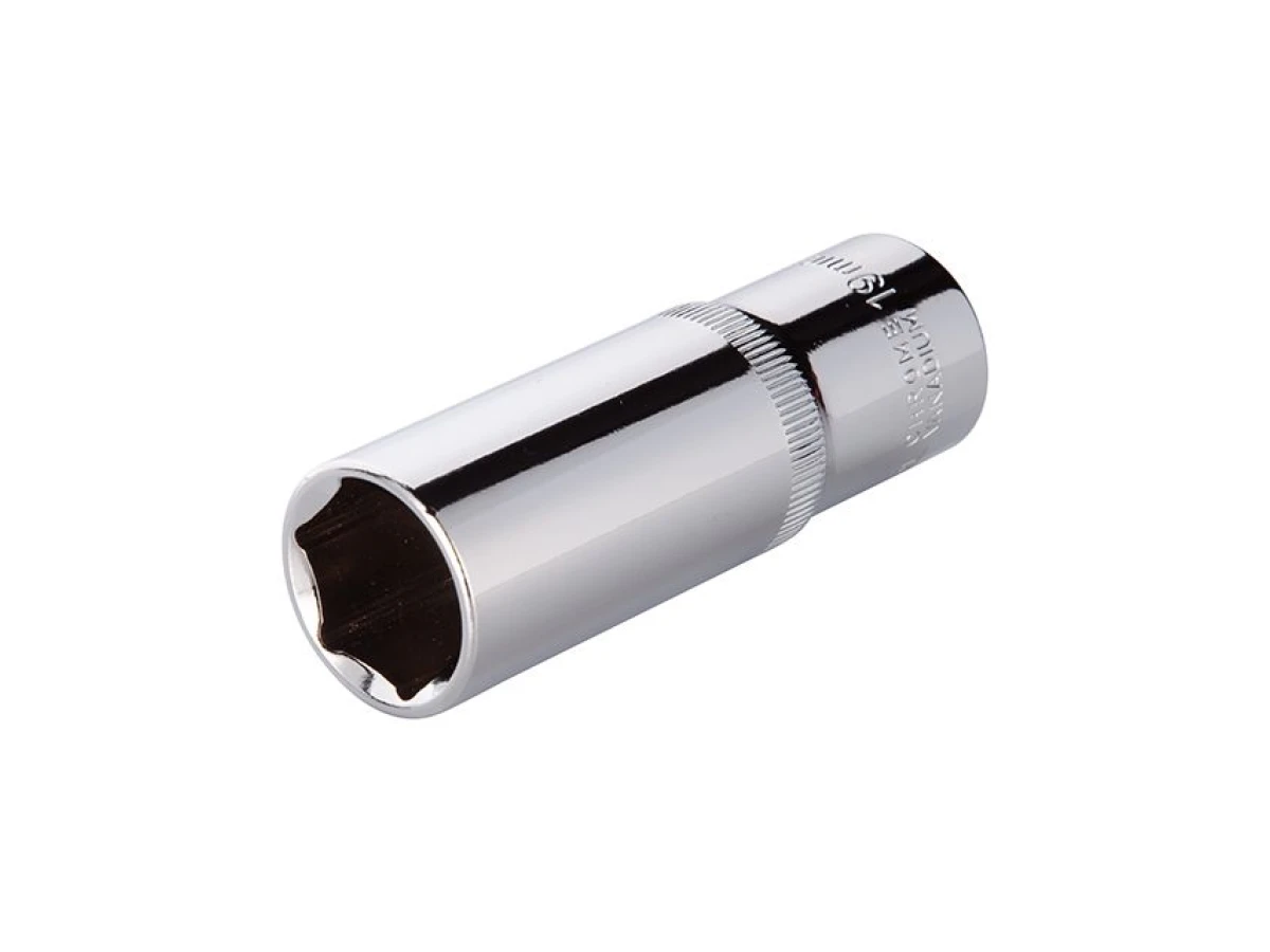 Головка шестигранна подовжена 1/2", 19*78 мм CrV INTERTOOL ET-0119 