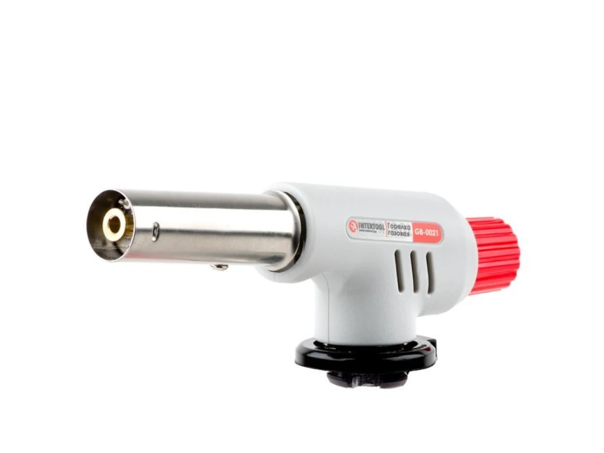 Горелка газовая, пьезозажигание на регуляторе INTERTOOL GB-0021 