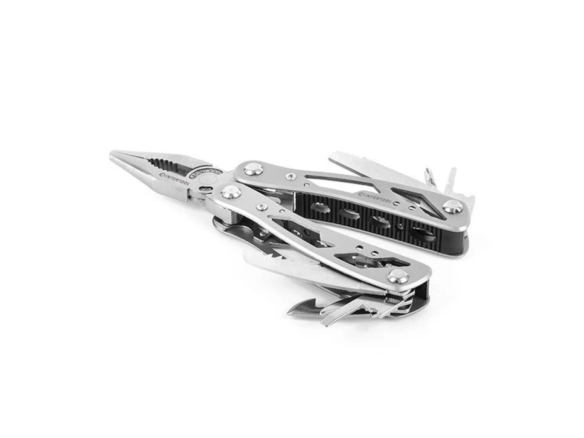 Мультиінструмент 165 мм, 12 в 1, з чохлом INTERTOOL HT-0540 